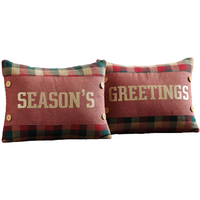 Season's Greetings Set of Two Toss Pillows