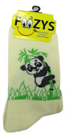 Panda Crew Socks in Cream