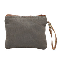 ADVENTURE BEGINS Canvas Wristlet Bag