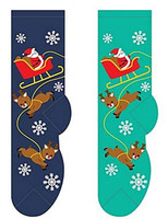 Santa & Reindeer Crew Socks for Her