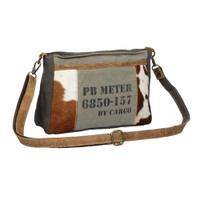 Dual Handle Stamp Canvas Shoulder Bag