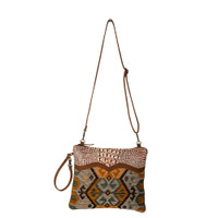 Seneca Falls Rug & Leather Shoulder Bag