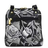 Small Zip Around Hand-Painted Crossbody Handbag