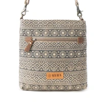 Tribal Pony Western Crossbody Bag om Olive & Brown 