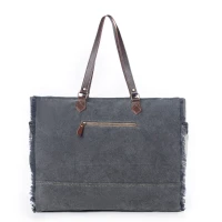 Rosalinda Cross Stitched Hair-On-Hide Weekender Bag 