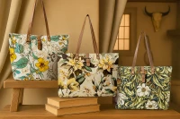 Lovely Florals Weekender Bag in Dark Green