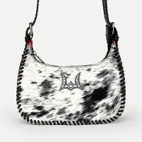 Dannia White & Black Western Shoulder Bag  