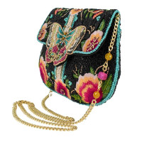 Dream Chaser Black Beaded Butterfly Bag
