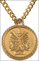 Janus 2 sided Pendant with Chain
