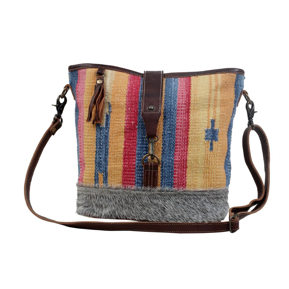 Yellow Striped Shoulder Bag for Sale/Sweethaven Home