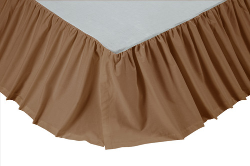 Solid Khaki Bed Skirt