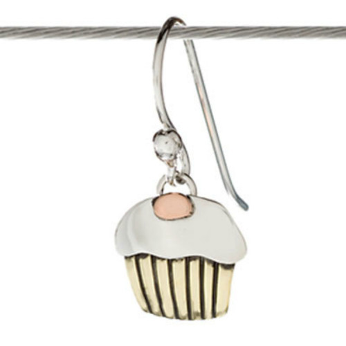 Sterling Silver Cupcake Earrings