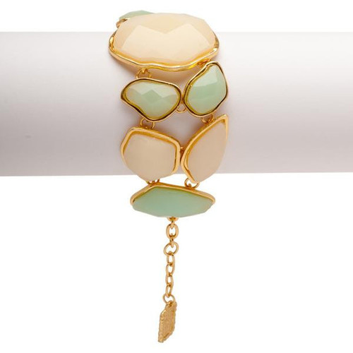 Soft Green & Cream Statement Bracelet