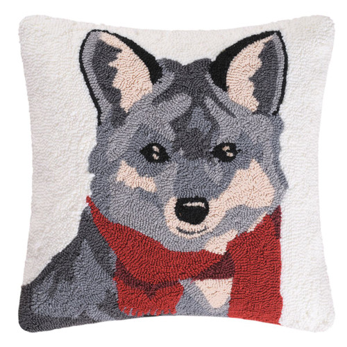 Welcome Fox Hooked Toss Pillow
