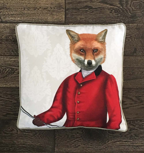 Fox Hunter in Red Jacket Pillow Sham Cover