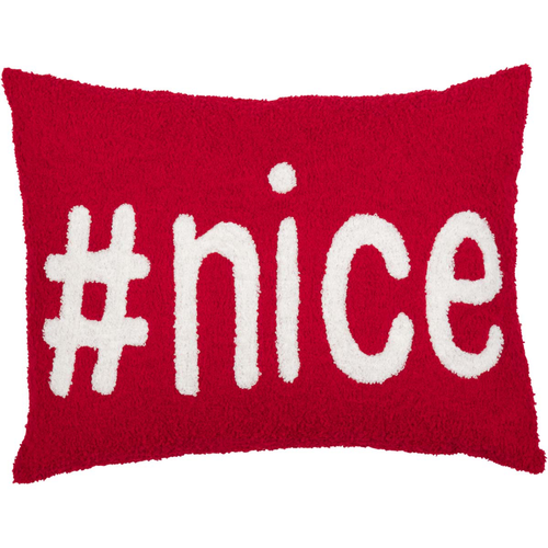 #nice Christmas Toss Pillow