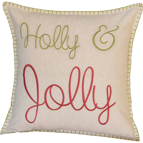 Holly Jolly Christmas Toss Pillow