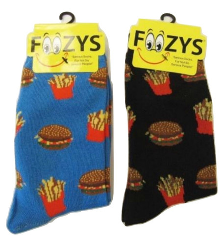 Ladies Hamburger & Fries Crew Socks