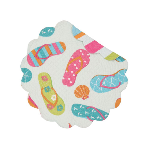Livin' the Flip Flop Life Round Placemat