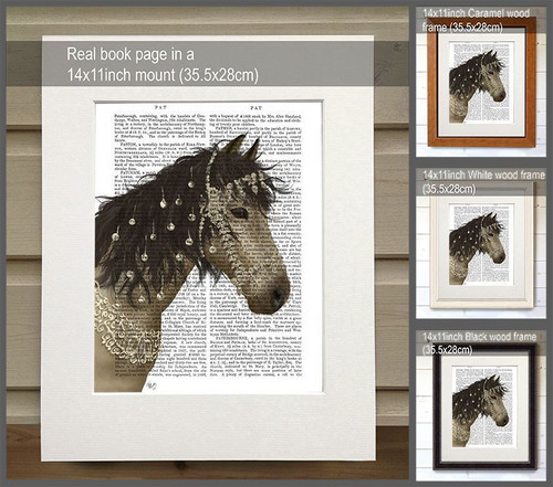 Horse Buckskin with Jeweled Bridle Matted