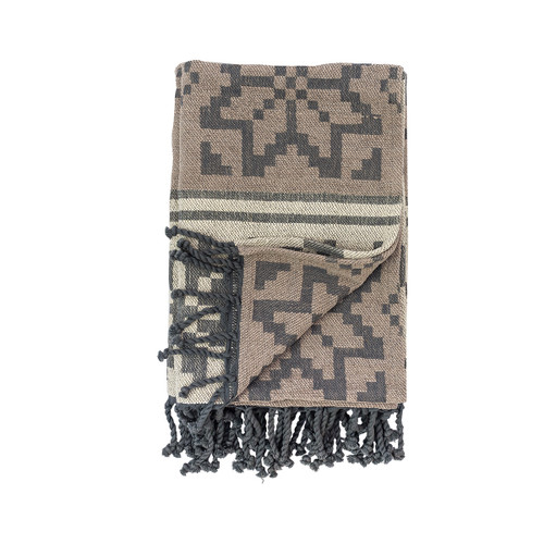Snowflake Chenille Throw with Fringe