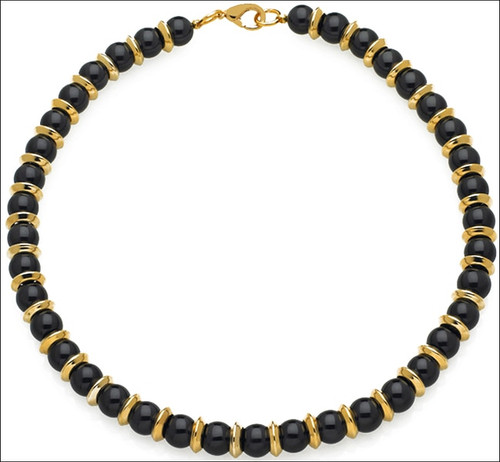 Black Onyx Beaded Necklace