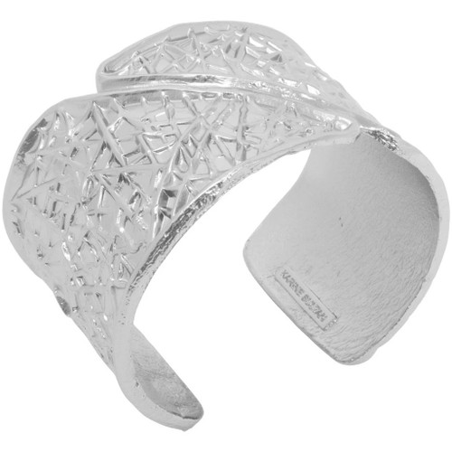 Karine Sultan Modern Geo Cuff Bracelet in Silver-plate