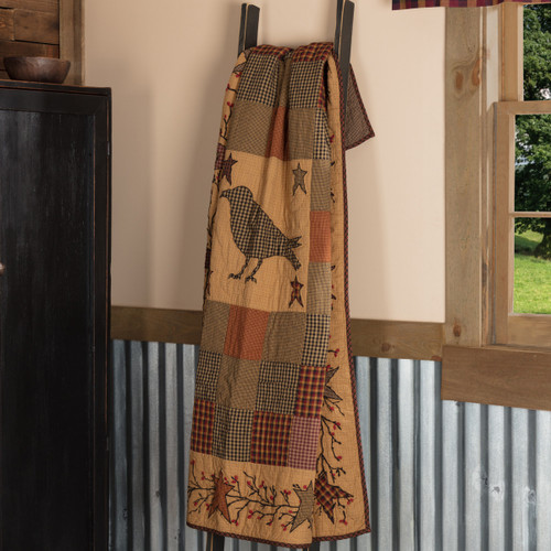 Heritage Farms Applique Crow & Star Quilted Throw