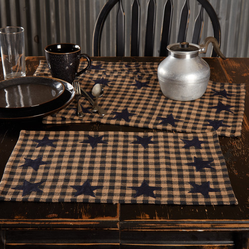 Navy Star Cotton Placemats - Set of Six