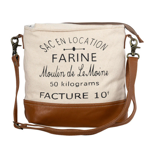 Farine Canvas & Leather Shoulder Bag