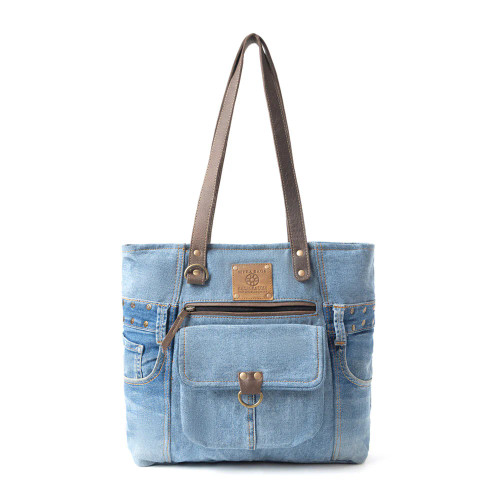 Ashley Adventure Denim Tote Bag