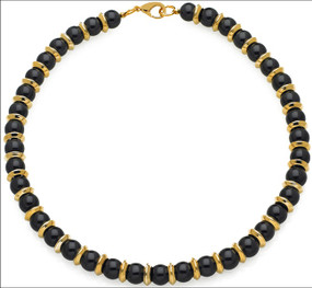 Black Onyx Beaded Necklace