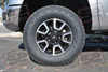 295/70/18 Toyo Open Country ATII Tires Mounted on Factory Wheels with 1" Wheel Adapters.