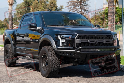 ADD Stealth R Front Bumper Installed on a 2019 Ford Raptor Black