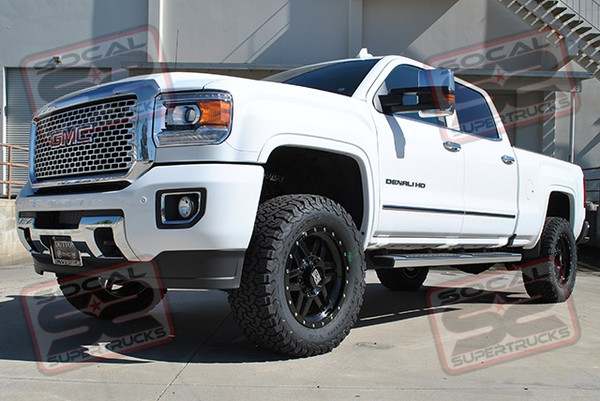 BDS Suspension 3" Coilover Conversion Lift Kit, Fox 2.5 Reservoir Coilovers, Fox 2.0 Rear Shocks
Wheels: KMC XD 20x9 Machete Wheel Gloss Black
Tires: BFGoodrich 35x12.50R20 KO2 All Terrain Tires