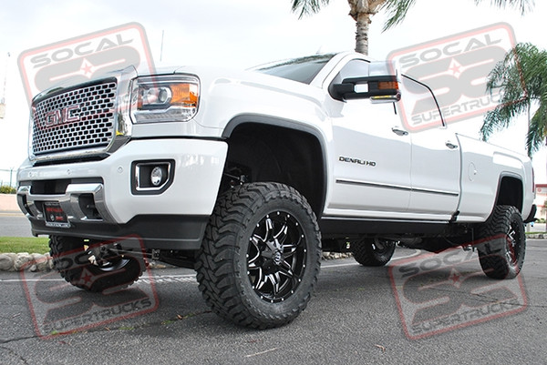CST Suspension 6" Lift with CST 2.0 Dirt Series Shocks and CST Upper Control Arms
Fuel Offroad 20x9 Lethal Black and Milled +01mm 5" Backspace
Toyo 35x12.5R20 Open Country M/T 12 Ply Tires
AMP Research Powerstep Electric Running Boards