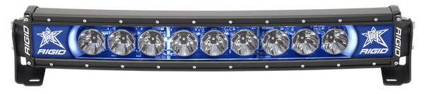 Rigid Industries 20 Inch LED Light Bar Single Row Curved Blue Backlight  Radiance Plus RIGID Industries