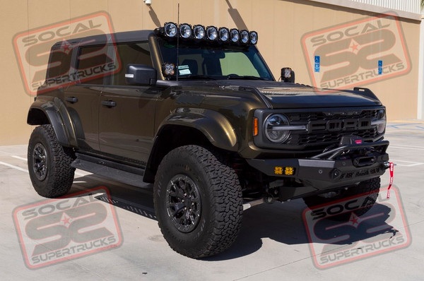 2023 Ford Bronco Raptor - DV8 Off-road Bumpers - KC HiLites & Baja Designs Lighting