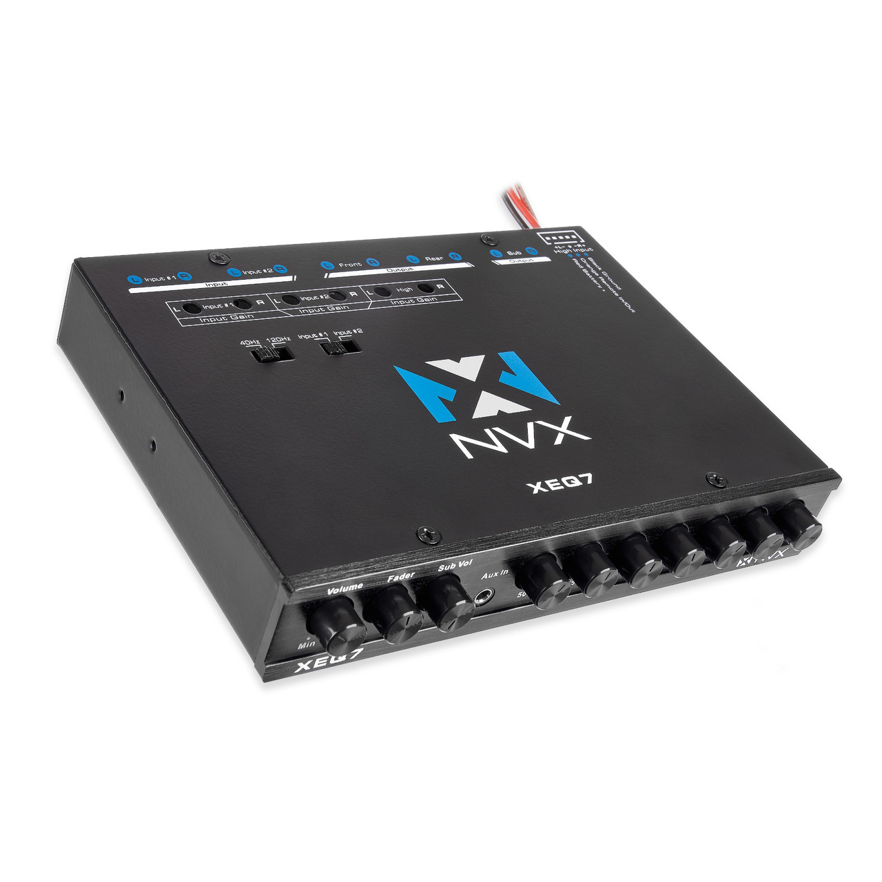 NVX 7-Band Graphic Equalizer with Front 3.5mm Auxiliary Input