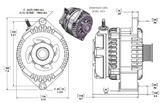 320 amp Racing alternator - Natural Finish