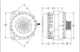 High output 400 Amp Purple Billet  Alternator for 14-18 GM Silverado Sierra Suburban Tahoe Escalade