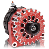 370A Billet large case hairpin alternator for 2001-2007 GM truck 6.6l Diesel - side output stud- RED | Condition: New | Category: 2001 - 2007 (early)