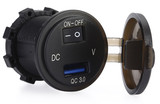 NVX Quick Charge 3.0 Car Charger with LED Digital Voltmeter