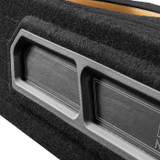NVX Custom Dual 10" Under-seat Ported Unloaded Subwoofer Enclosure with LED Lighting for 2019-2024 Chevrolet Silverado and GMC Sierra Crew Cab Trucks | BE-GM-19SLVCC-P210 | NVX-BE-GM-19SLVCC-P210 | in Enclosures | Brand NVX Audio
