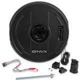 NVX QBSTA 900W Peak (300W RMS) 11" Quick Bass Spare Tire Amplified Subwoofer System with Remote Bass Level Control | NVX-QBSTA | in Subwoofers | Brand NVX Audio