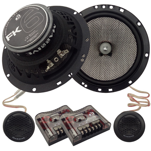 FK6 - 6.5" 80 WATTS RMS COMPONENT KIT SPEAKERS by Massive Audio® | Condition: New | Category: Speakers