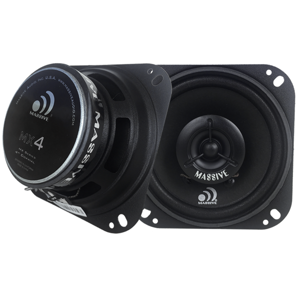 MX4 - 4" 2-WAY 40 WATTS RMS COAXIAL SPEAKERS by Massive Audio® | Condition: New | Category: Speakers