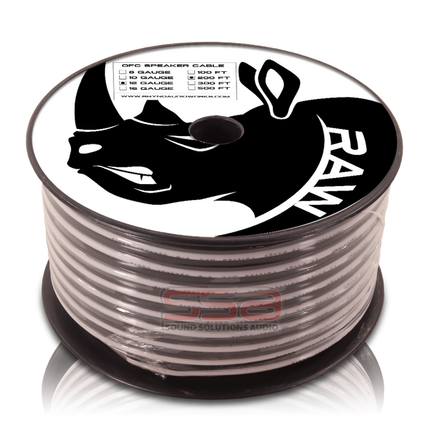 RHYNO 12 AWG Speaker Wire Twisted OFC 200ft Spool | Condition: New | Category: Electrical