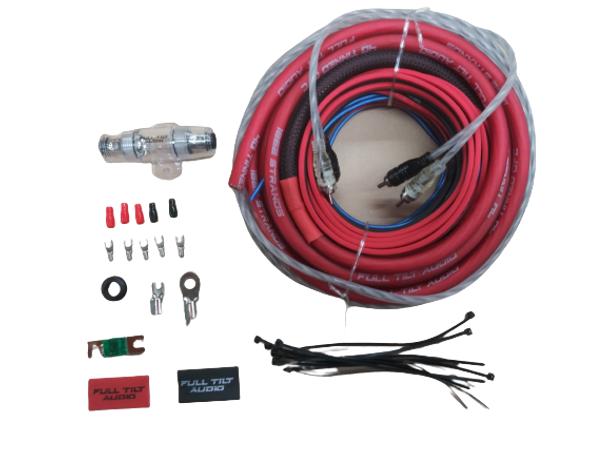 Full Tilt 4 Gauge Red/Black Amp Kit -  OFC Oxygen Free Copper Wire