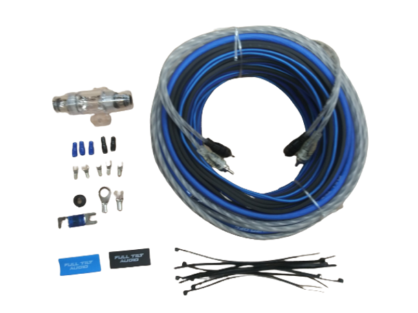 Full Tilt 8 Gauge Blue/Black Amp Kit -  OFC Oxygen Free Copper Wire